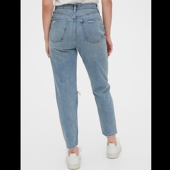 🆕 GAP High Rise Destructed Mom Jeans - Picture 4 of 4